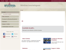 Tablet Screenshot of media.tourismenouveaubrunswick.ca